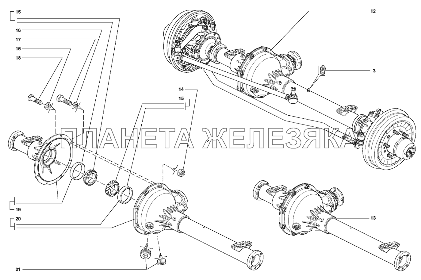 Мост передний ведущий в сборе УАЗ-31519